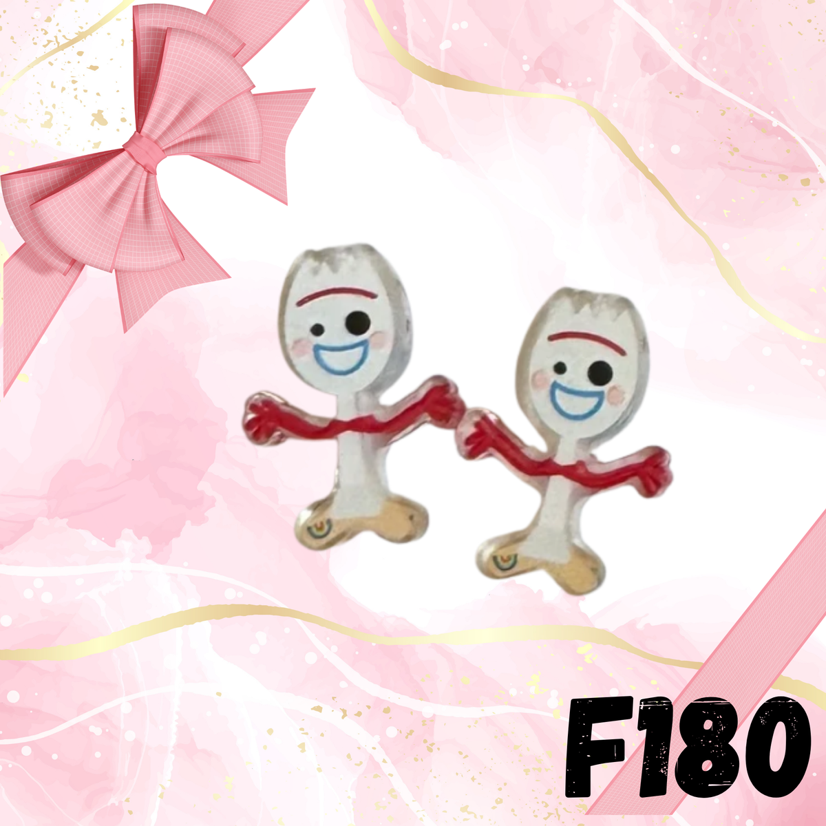 F180 Spork Toy Acrylic Focal Bead