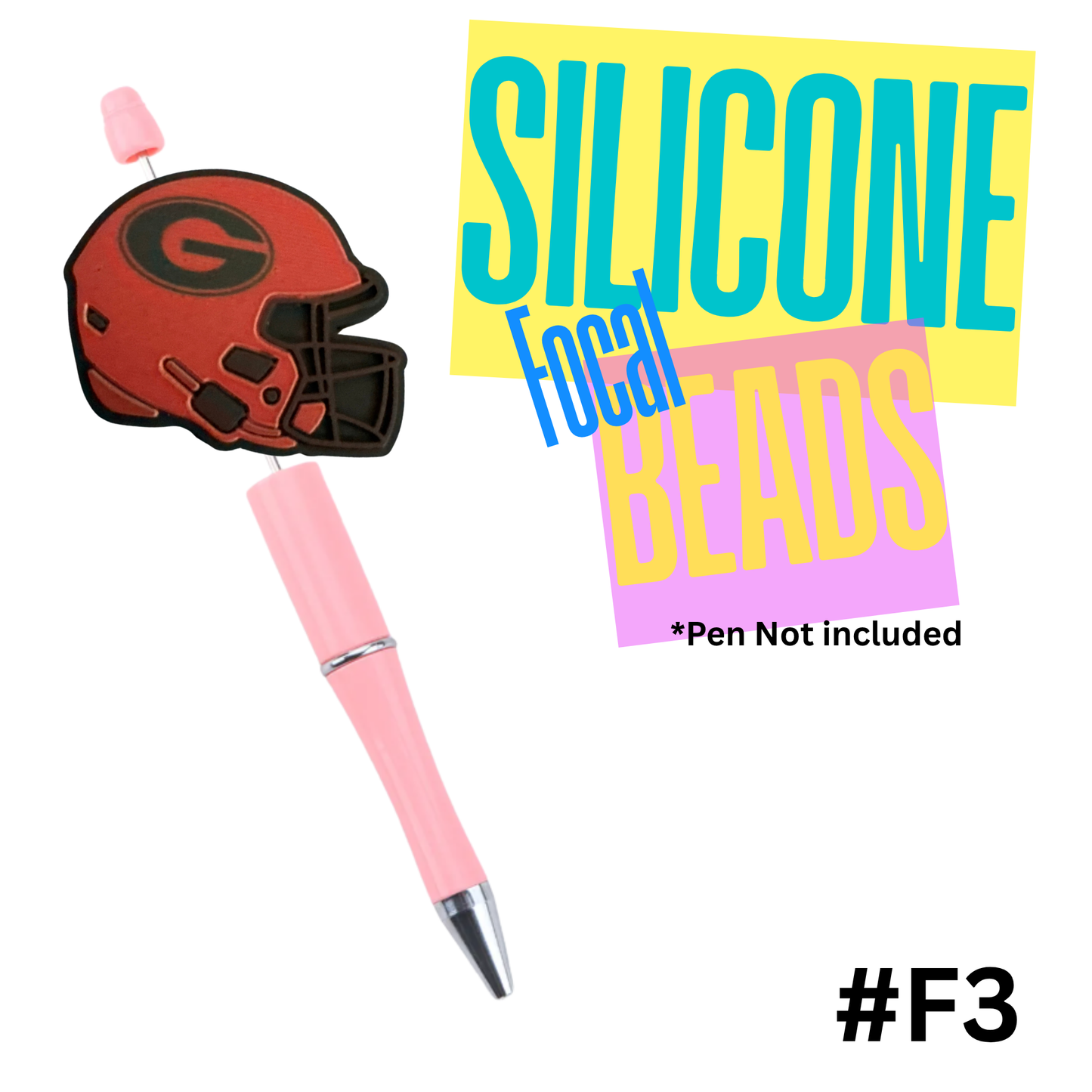 F3 Georgia silicon focal bead