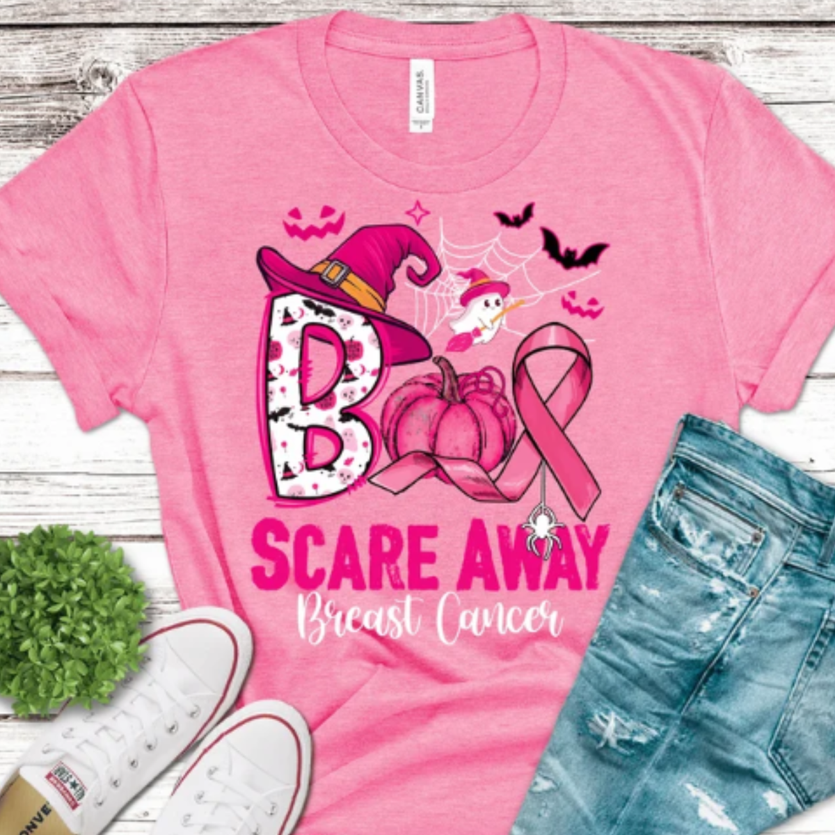 BOO...Scare Away Breast cancer DTF Print Only