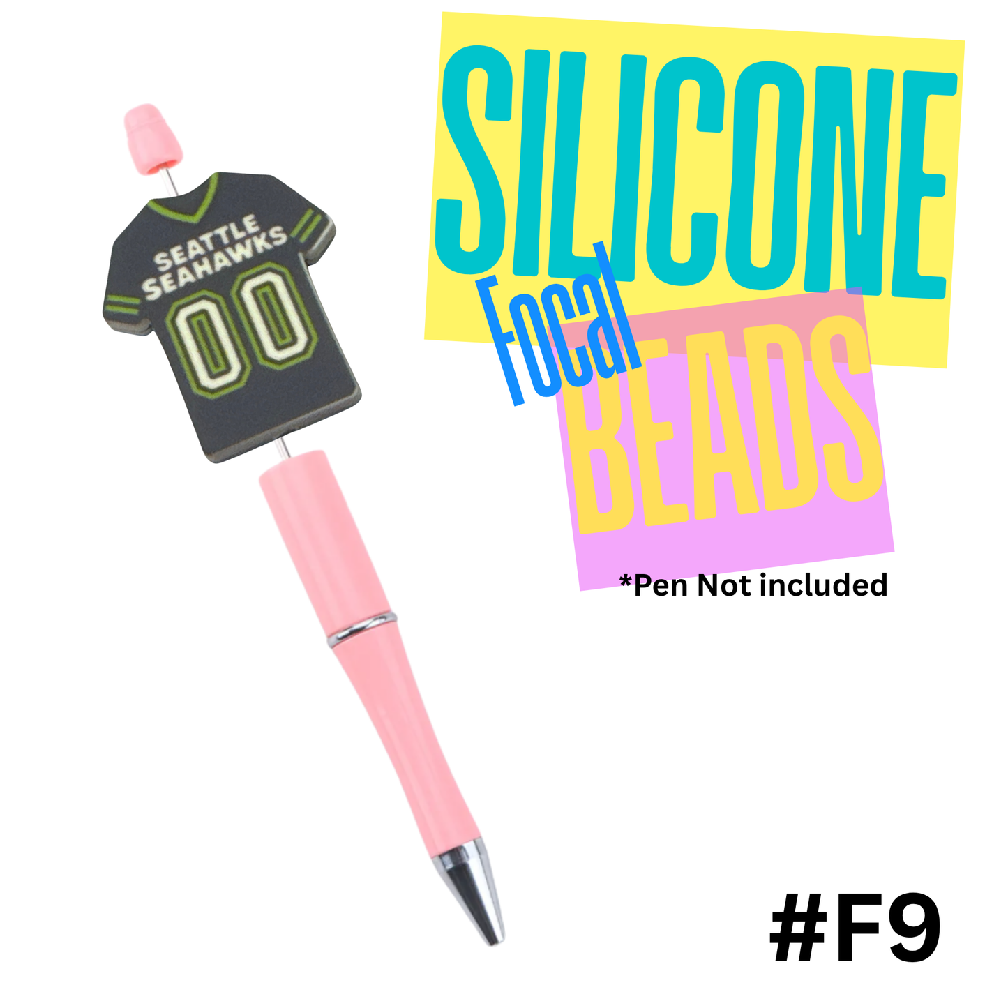 F9 Seattle Jersey silicon focal bead