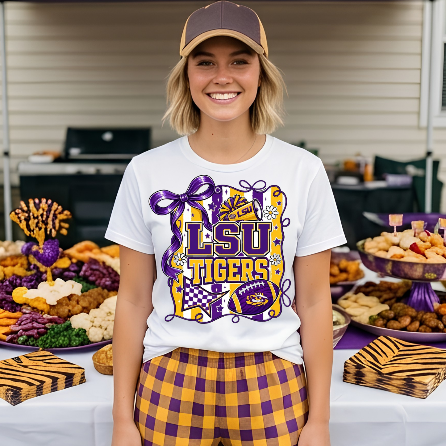 Tigers Fan Ribbons and Bows DTF Print Only