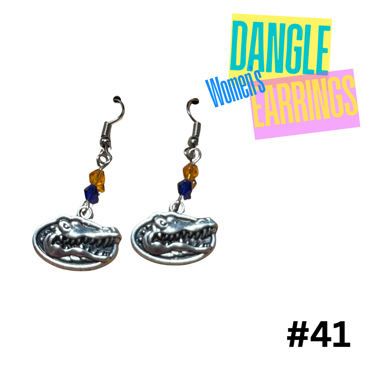 Earrings #41 - Florida Gator Dangle Earrings
