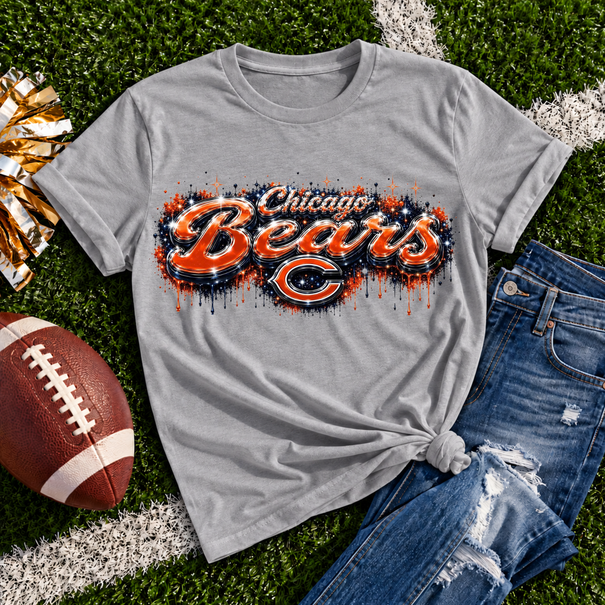 Chicago Bears Graffiti DTF Print