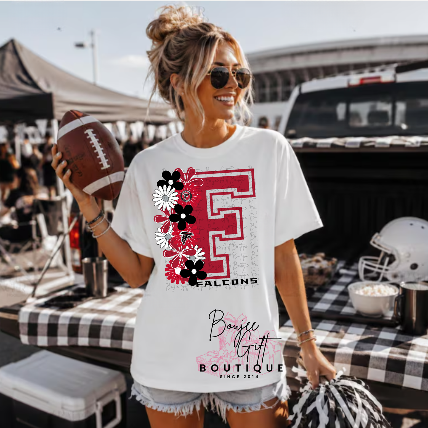 Falcons with Flowers DTF - PRINT ONLY
