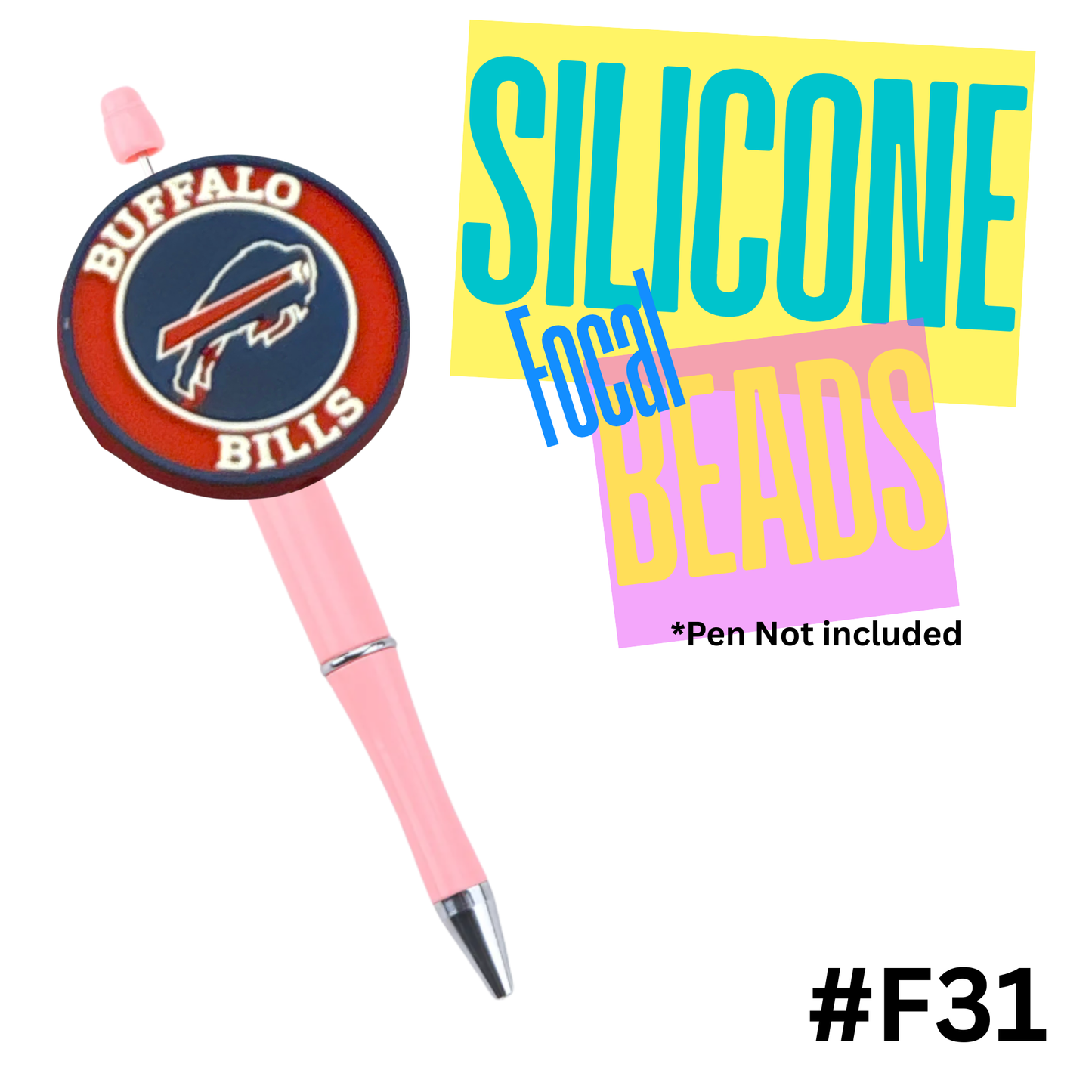 F31 Bills silicon focal bead