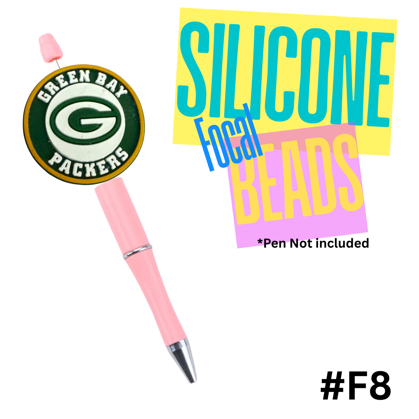F8 Greenbay silicon focal bead