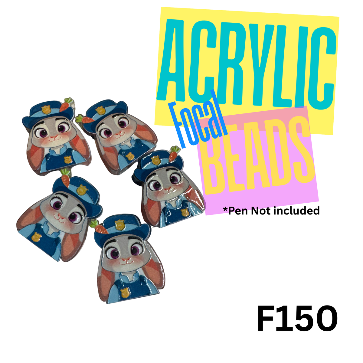 F150 Girl Cop Bunny From Zoo City Acrylic Focal