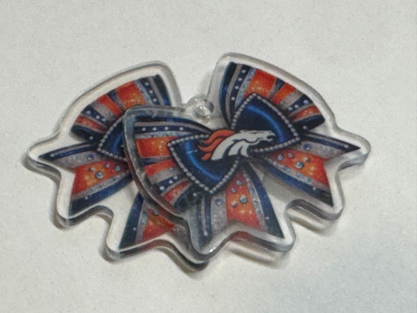 Denver Bow 4cm Double Sided Acrylics With Hole Set of 2