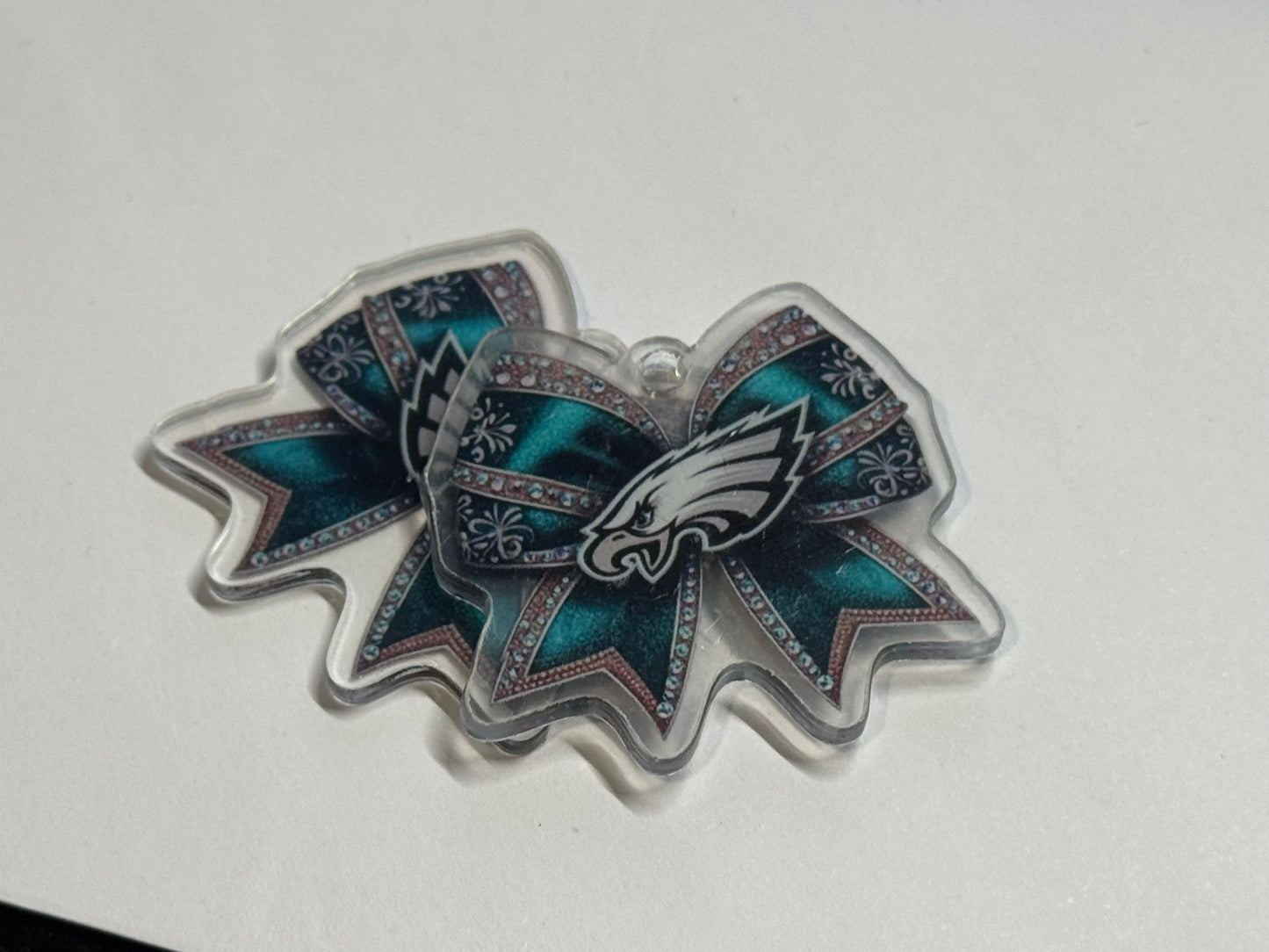 Philadelphia Bow 4cm Double Sided Acrylics With Hole Set of 2