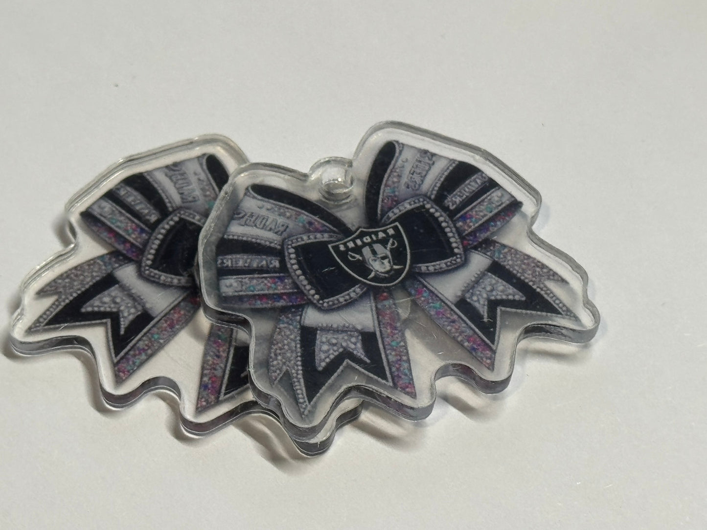 Vegas Bow 4cm Double Sided Acrylics With Hole Set of 2