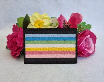 Queer Pride Flag Embroidered Patch | LGBT Gay Lesbian | Hook and Loop, Iron-on & Sew-on Patches