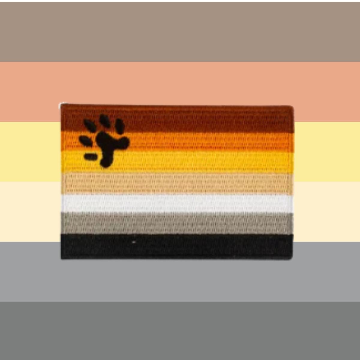 Bear LGBT Pride Flag Patch Embroidered Iron On Badge Applique