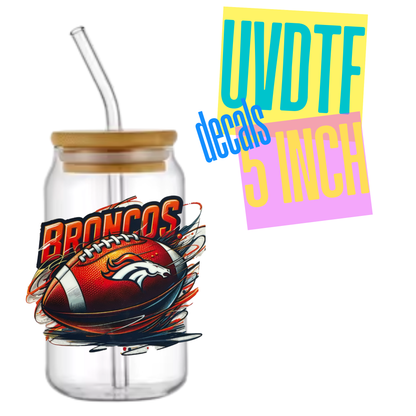 Football Teams 5in UVDTF Decals