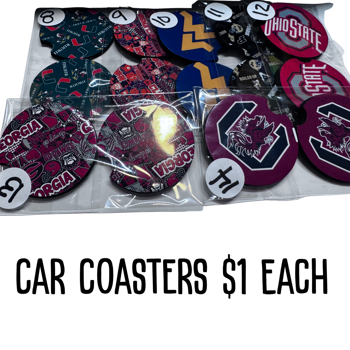 Car Coasters 1-48