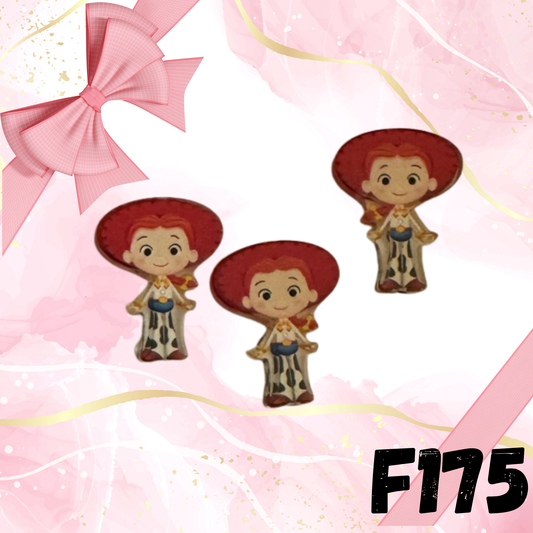 F175 Cowgirl Toy Acrylic Focal Bead