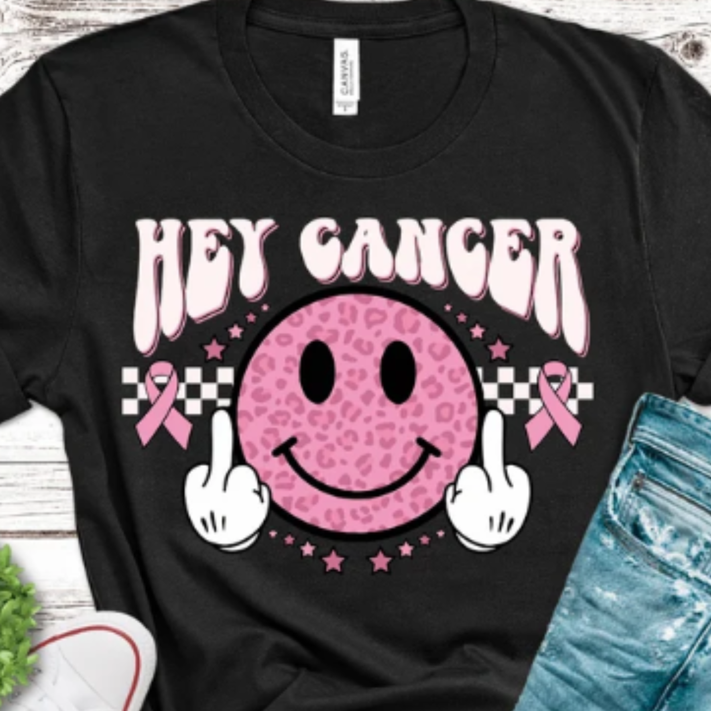 Hey Cancer Middle Fingers DTF Print Only
