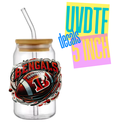 Football Teams 5in UVDTF Decals