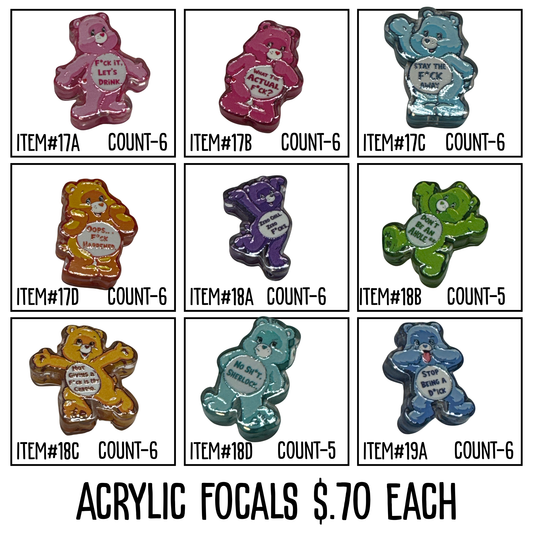 Acrylic Focal Beads