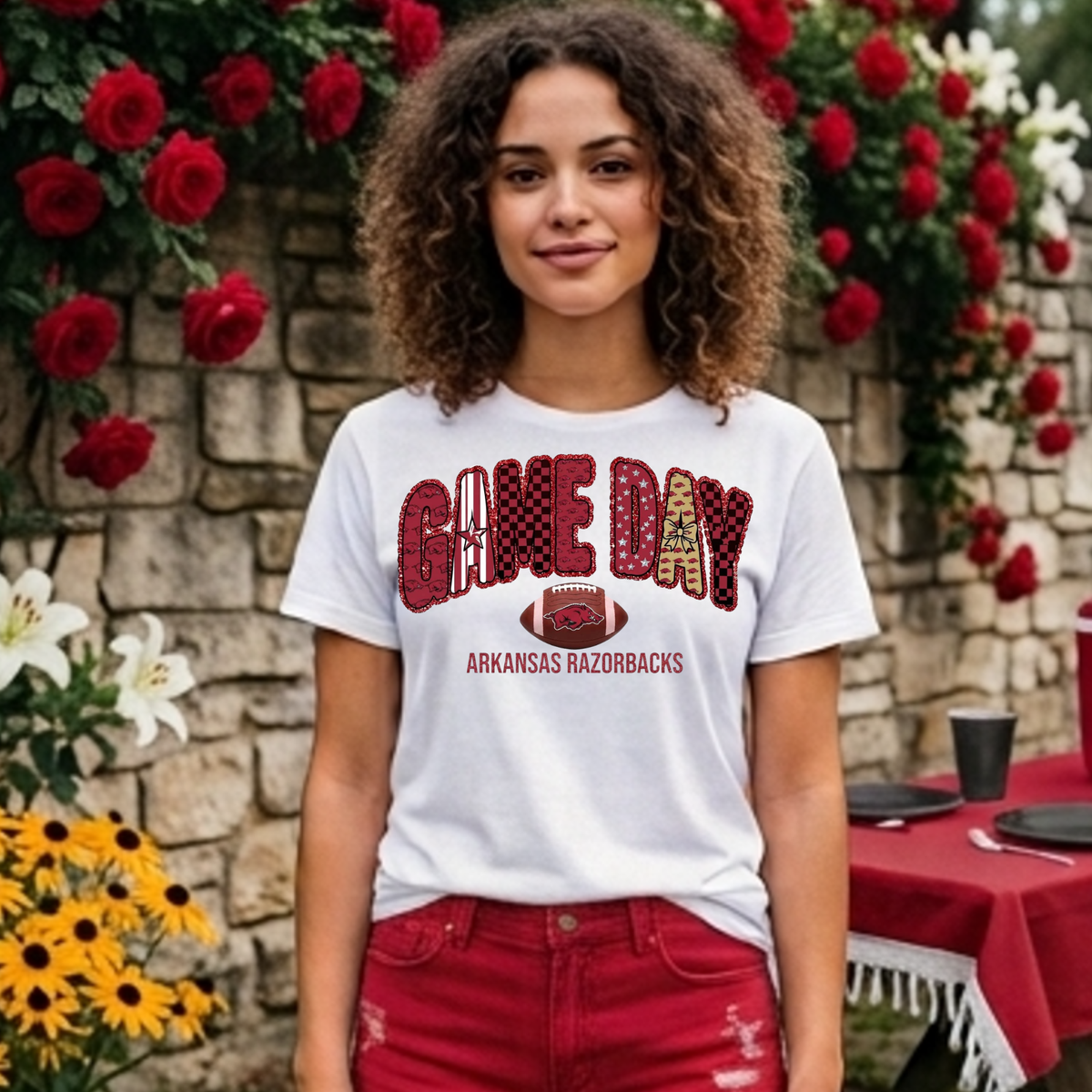 Razorbacks Game Day Lace DTF Print Only