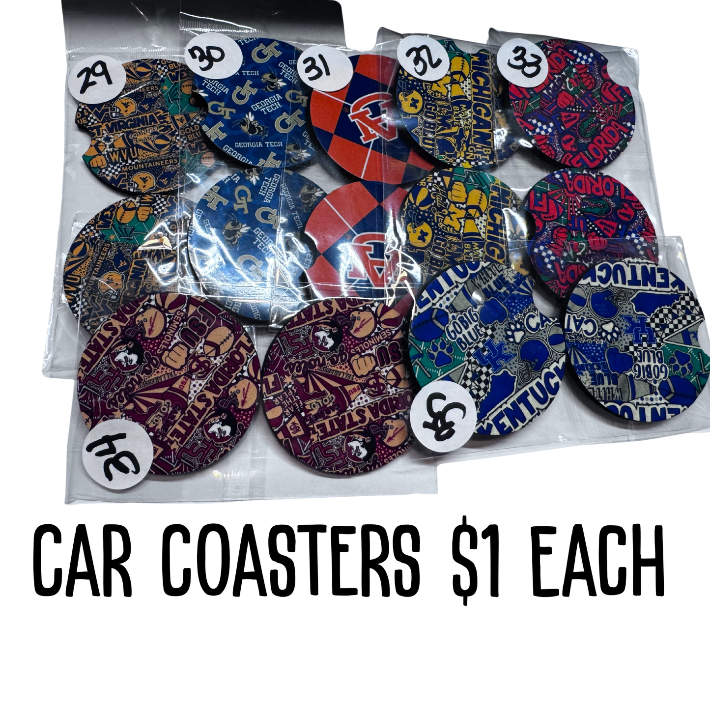 Car Coasters 1-48