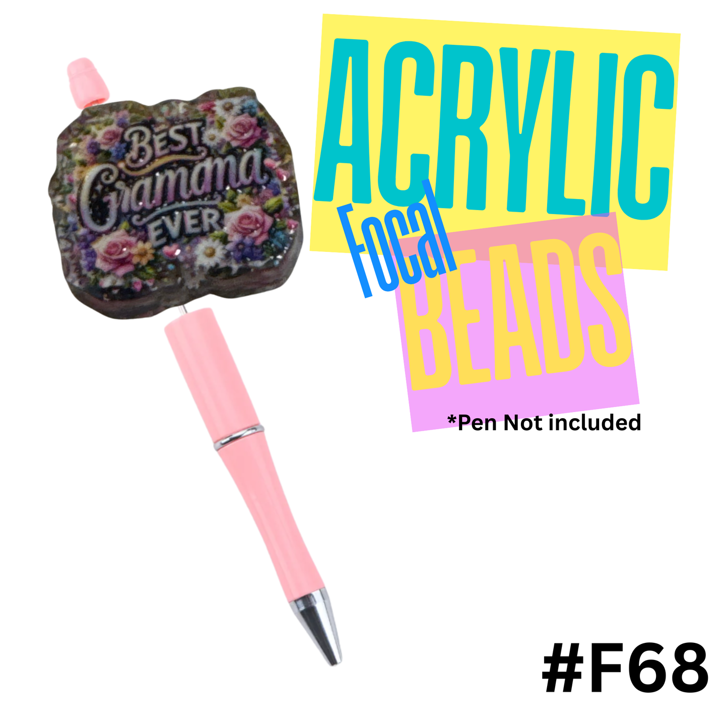 F68 Grandma Acrylic Focal Bead