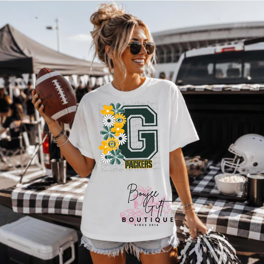 Packers with Flowers DTF - PRINT ONLY