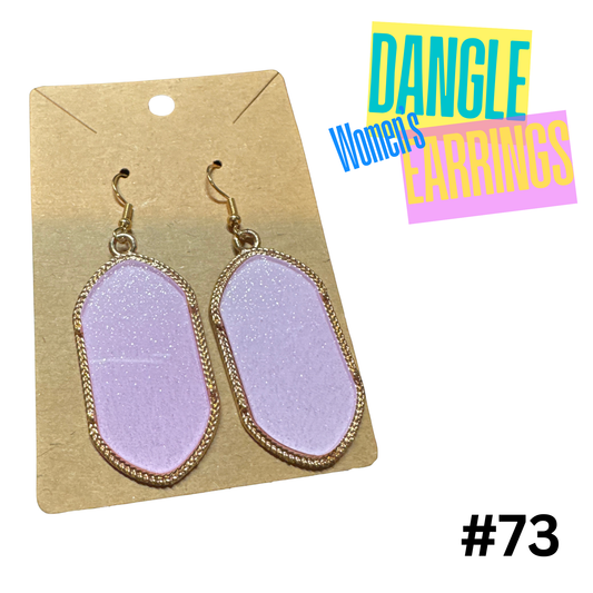Earrings #73 - Pink and Gold Glitter Earrings