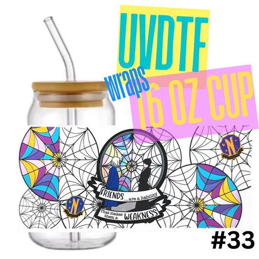 16oz Libby Glass Can UVDTF Wrap – Waterproof Ready-to-Apply Decal