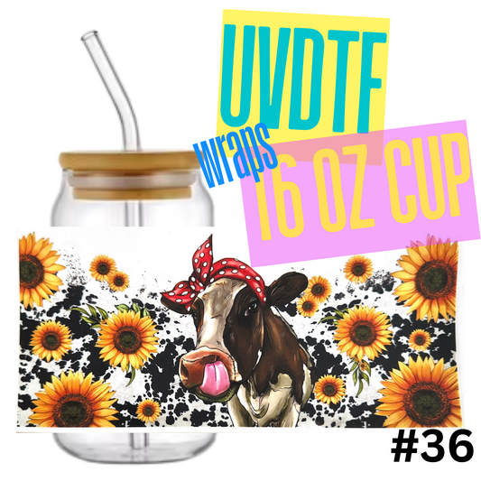 16oz Libby Glass Can UVDTF Wrap – Waterproof Ready-to-Apply Decal
