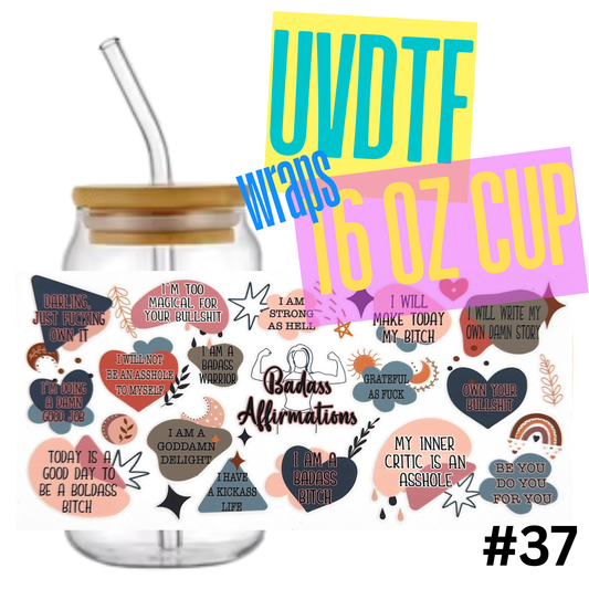 16oz Libby Glass Can UVDTF Wrap – Waterproof Ready-to-Apply Decal
