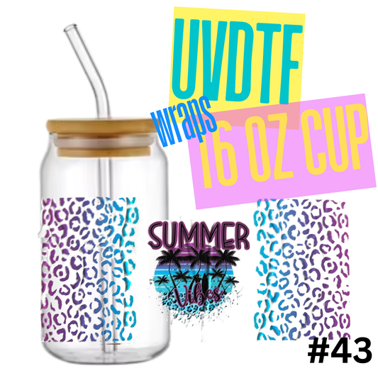 16oz Libby Glass Can UVDTF Wrap – Waterproof Ready-to-Apply Decal