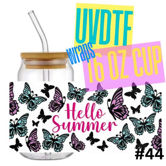 16oz Libby Glass Can UVDTF Wrap – Waterproof Ready-to-Apply Decal