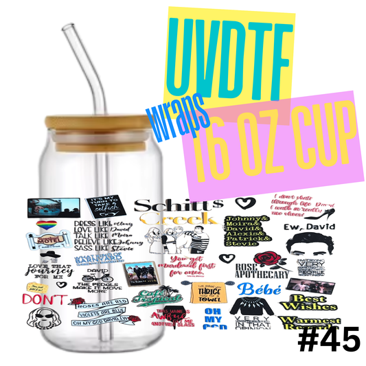 16oz Libby Glass Can UVDTF Wrap – Waterproof Ready-to-Apply Decal