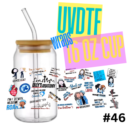 16oz Libby Glass Can UVDTF Wrap – Waterproof Ready-to-Apply Decal