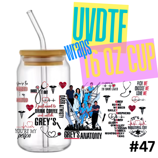 16oz Libby Glass Can UVDTF Wrap – Waterproof Ready-to-Apply Decal