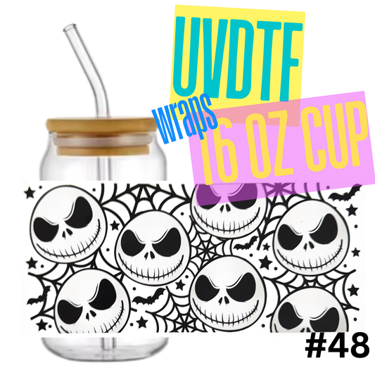 16oz Libby Glass Can UVDTF Wrap – Waterproof Ready-to-Apply Decal