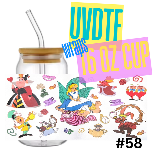16oz Libby Glass Can UVDTF Wrap – Waterproof Ready-to-Apply Decal (Copy)