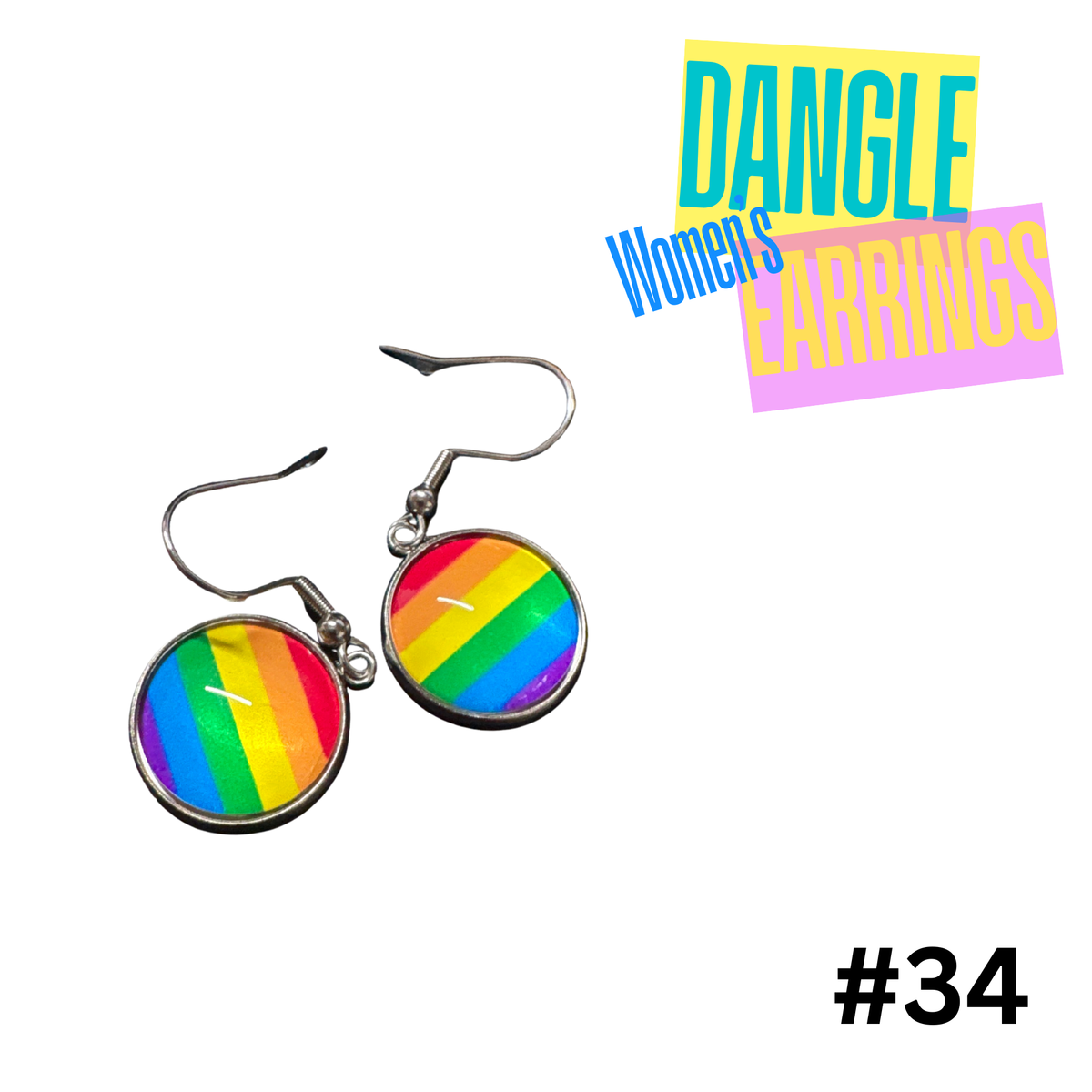 Earrings #34 - Rainbow Pride Earrings