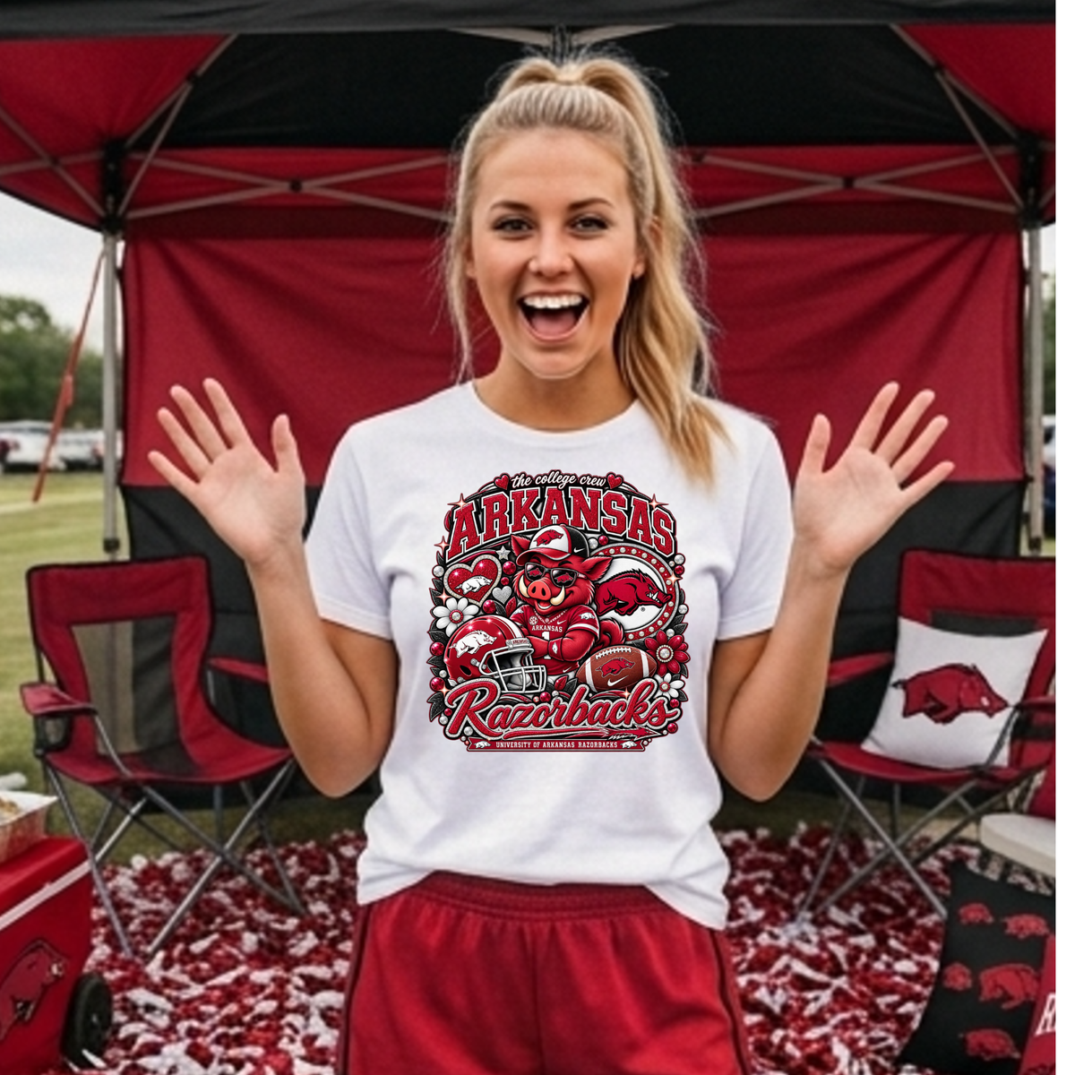 College Crew Arkansas DTF Print Only
