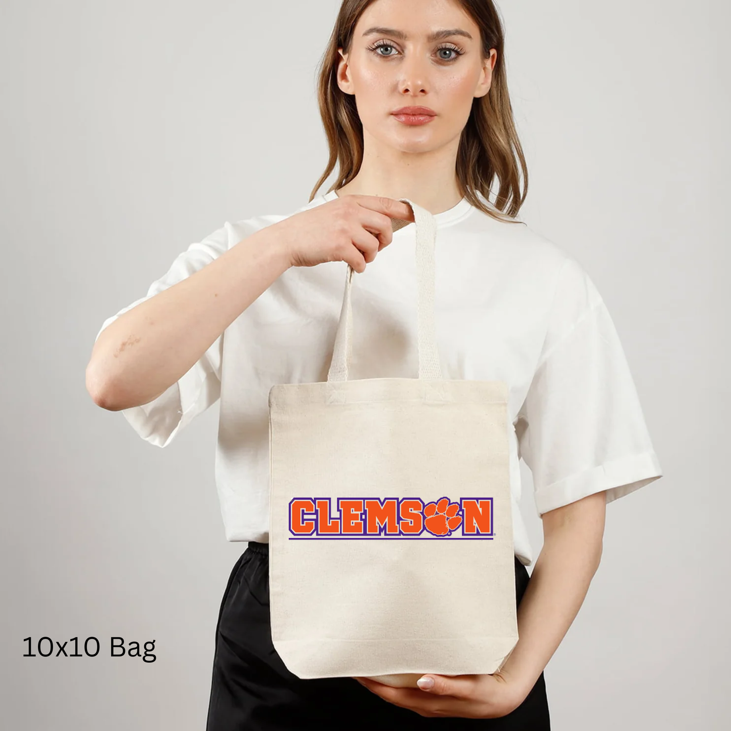 Team Canvas Tote Bag - Clemson