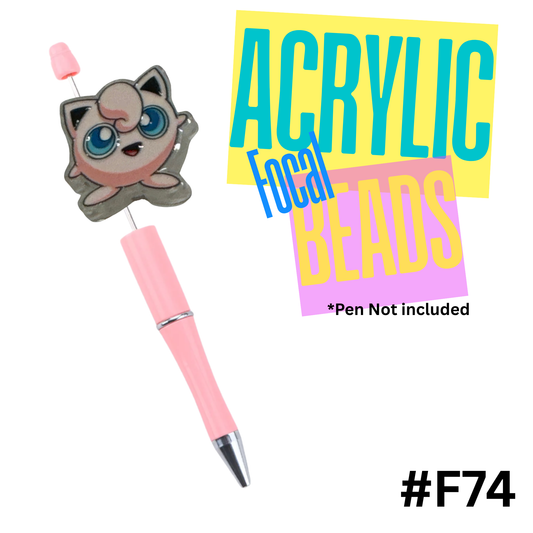 F74 Jiggly Puff Acrylic Focal Bead