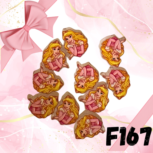 F167 Sleeping Princess Acrylic Focal Bead