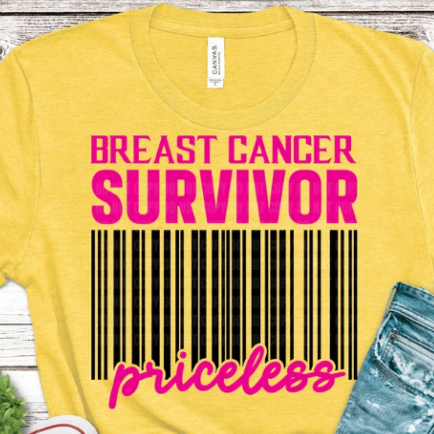 Breast Cancer Survivor Barcode DTF Print Only