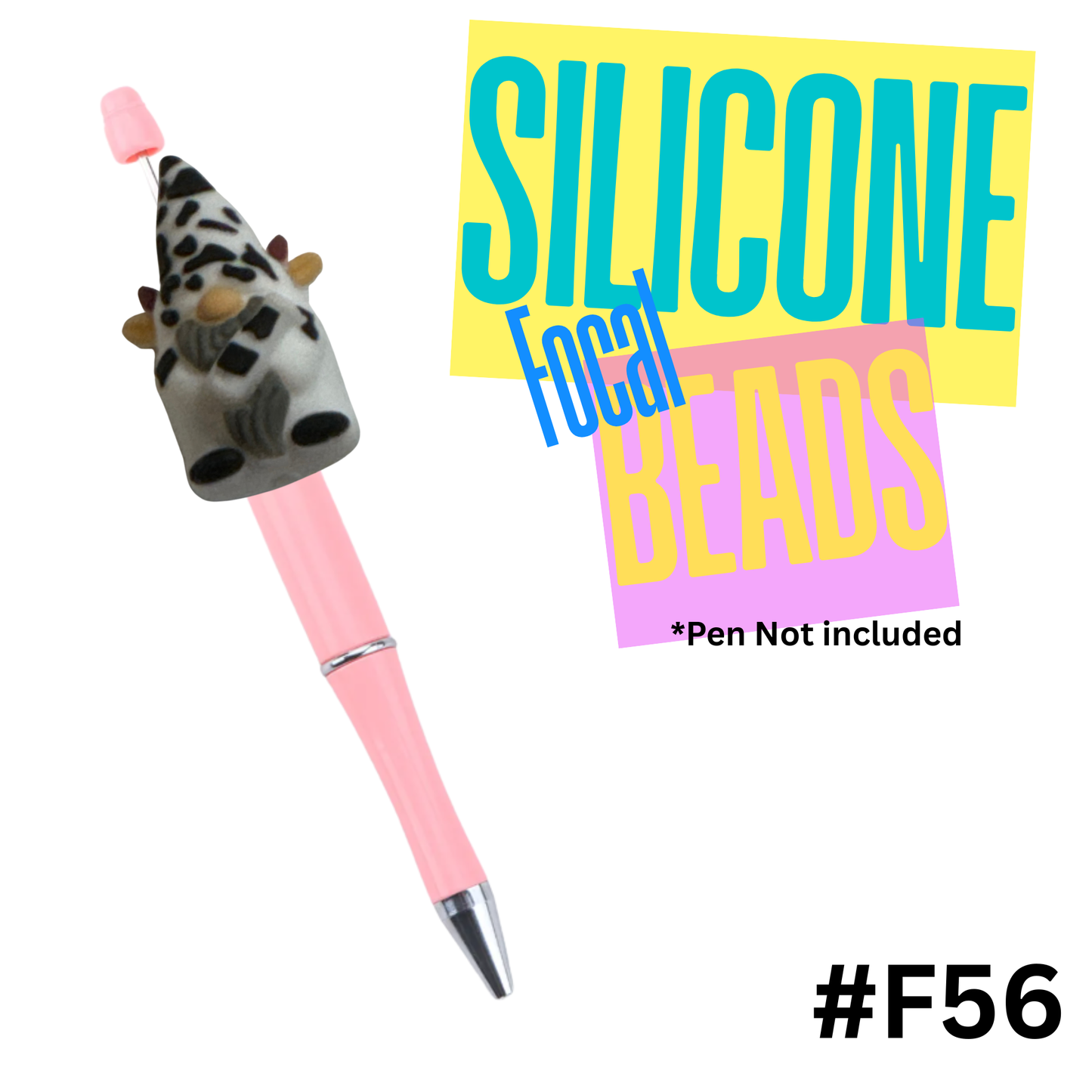 F56 Cow gnome silicon focal bead