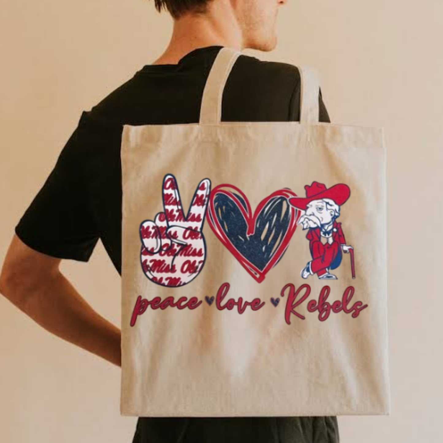Team Canvas Tote Bag - Ole Miss