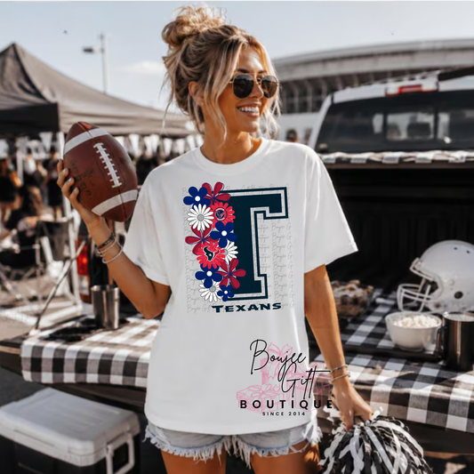 Texans with Flowers DTF - PRINT ONLY