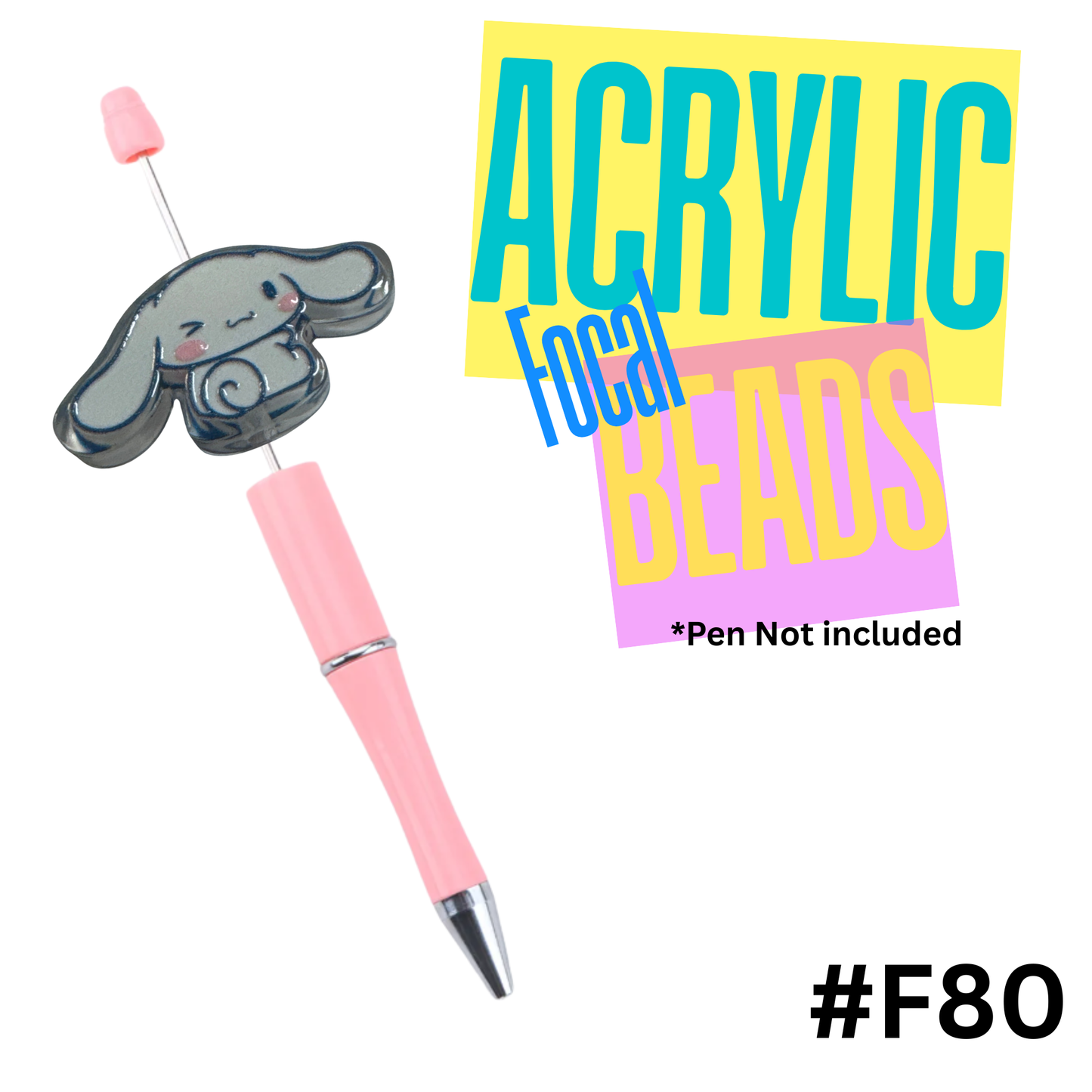 F80 My Song Friend Acrylic Focal Bead
