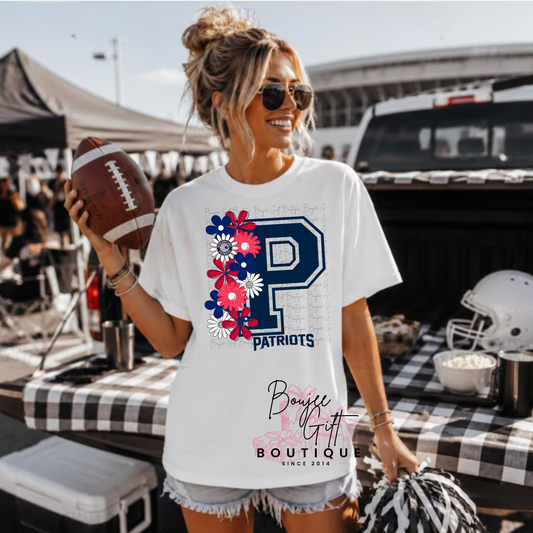 Patriots with Flowers DTF - PRINT ONLY