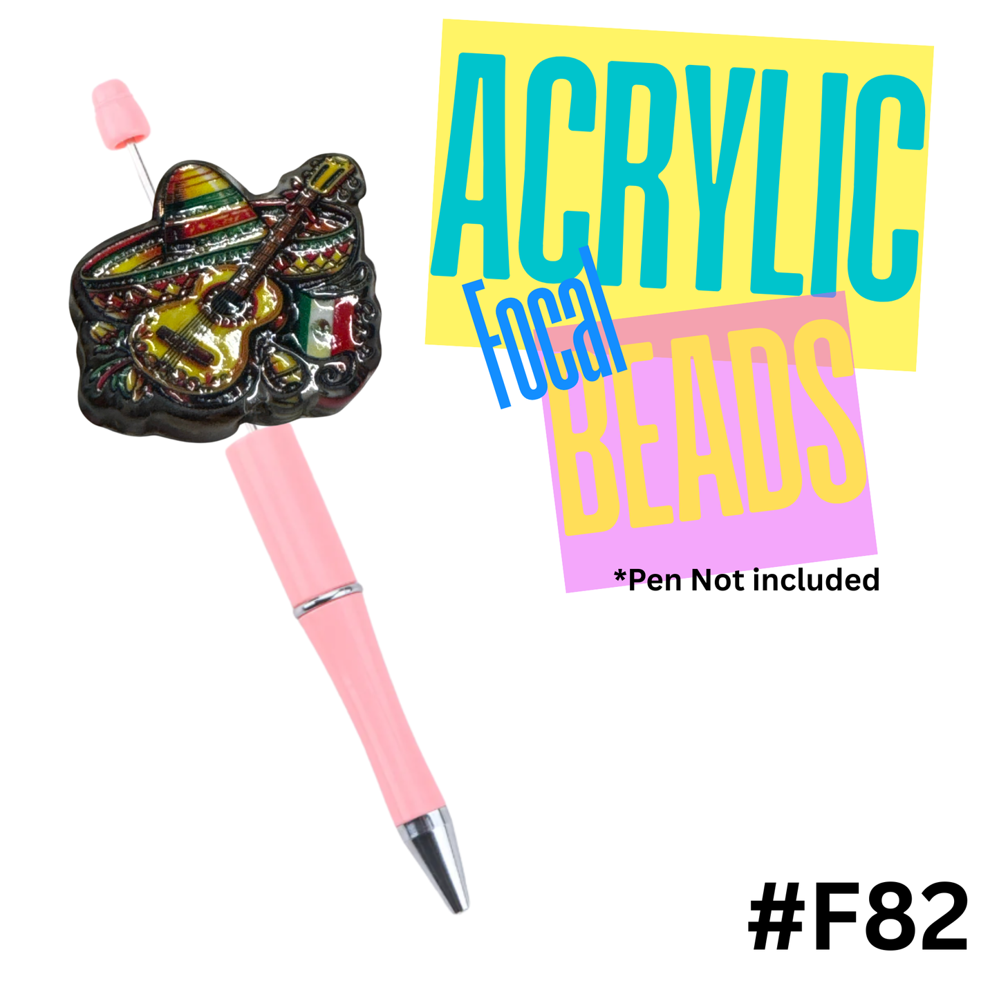 F82 Fiesta Acrylic Focal Bead