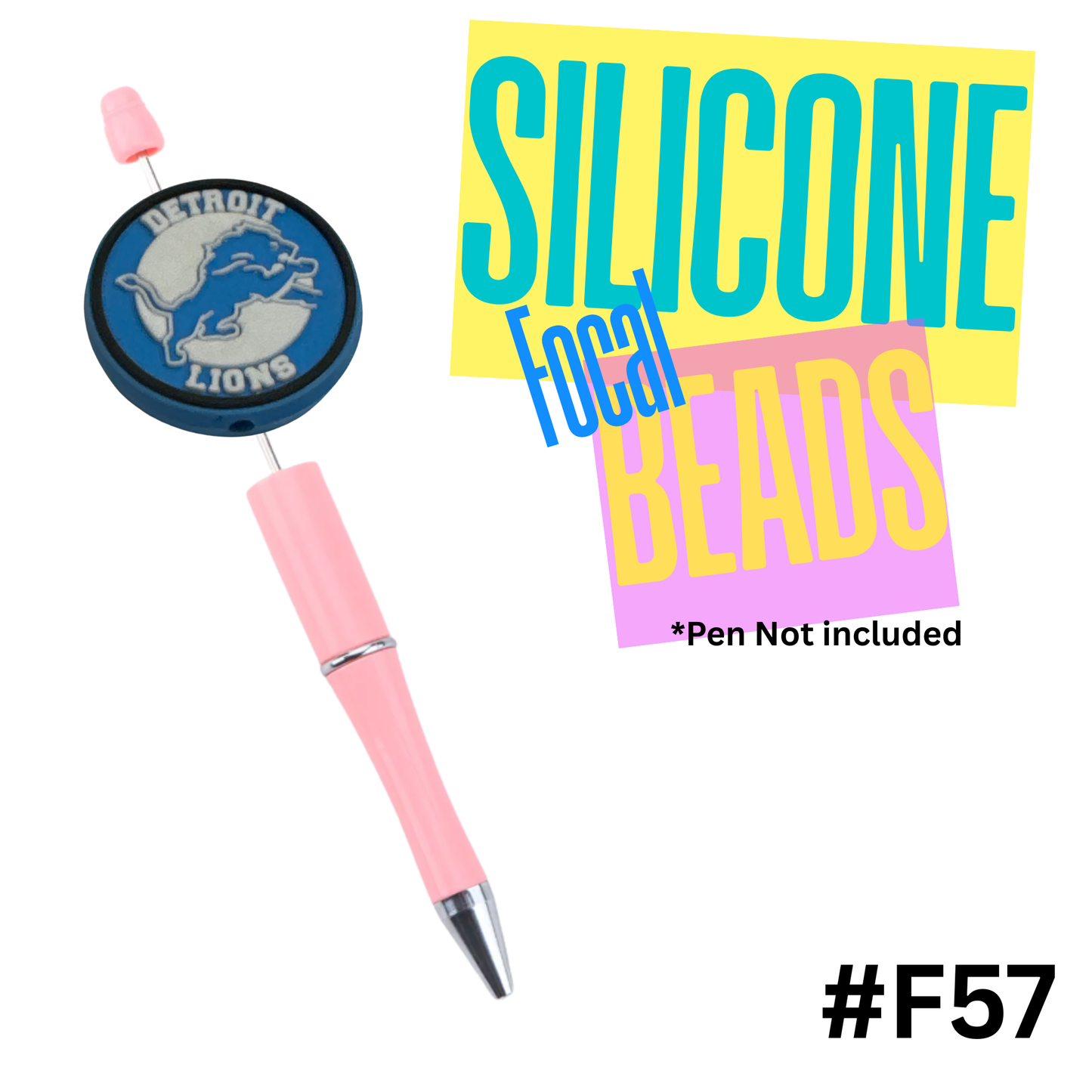 F57 Detroit silicon focal bead